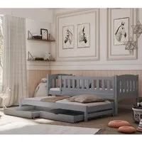 Alcoa Day Bed with Trundle - Grey, Wood