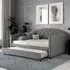 Alcoa Daybed with Guest Bed - Light Grey, Velvet