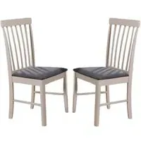 Alcor Dining Chairs Set of 2 - Stone Grey, Wood