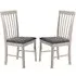 Alcor Dining Chairs Set of 2 - Stone Grey, Wood