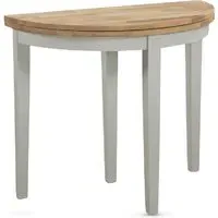 Alcor Half Moon Console Table - Oak, Grey