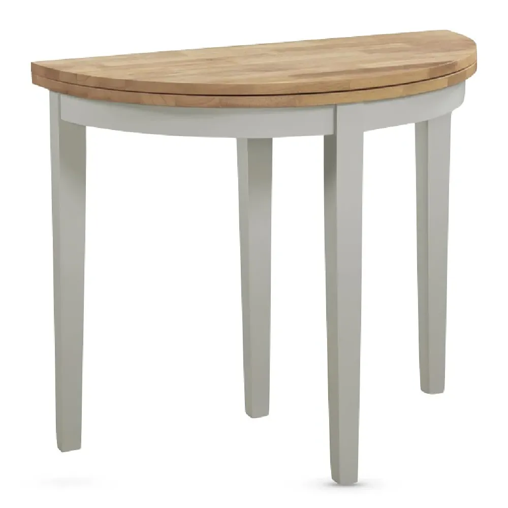 Alcor Half Moon Console Table - Oak, Grey image