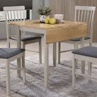 Alcor Square Drop Leaf Dining Set with 2 Chairs - Light Oak