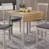 Alcor Square Drop Leaf Dining Set with 2 Chairs - Light Oak