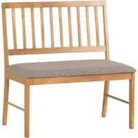 Alcudia Wooden Dining Bench - Grey, Oak Effect