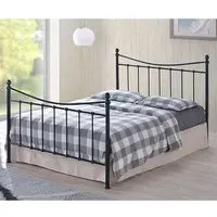 Alderley Double Bed Frame - Black, Metal