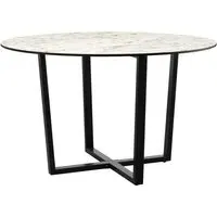 Aldgate Large Square Dining Table - White Marble, Laminate