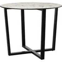 Aldgate Small Square Dining Table - White Marble, Laminate