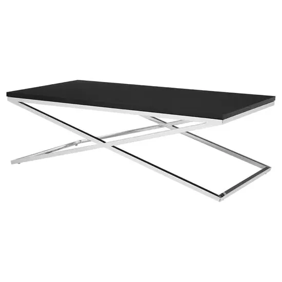 Alena Coffee Table - Black, Leather Effect