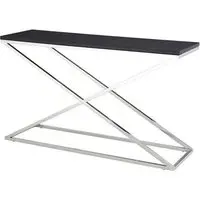 Alena Console Table - Black, Leather Effect