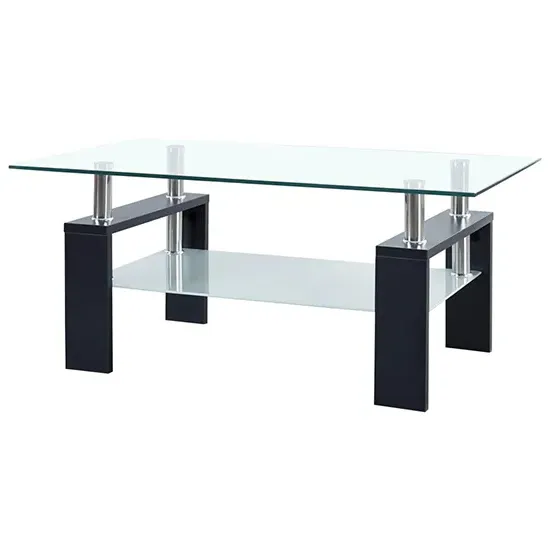 Aleron 2-Layer Coffee Table - Clear, Tempered Glass product