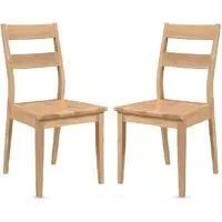 Alesund Oak Dining Chairs - Pair