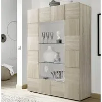 Aleta 2-Door Display Cabinet - Sonoma Oak