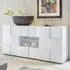 Aleta High Gloss Sideboard with 2 Doors 2 Drawers - White