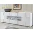 Aleta High Gloss Sideboard with 2 Doors 4 Drawers - White