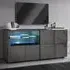 Aleta High Gloss TV Stand with LED - Grey