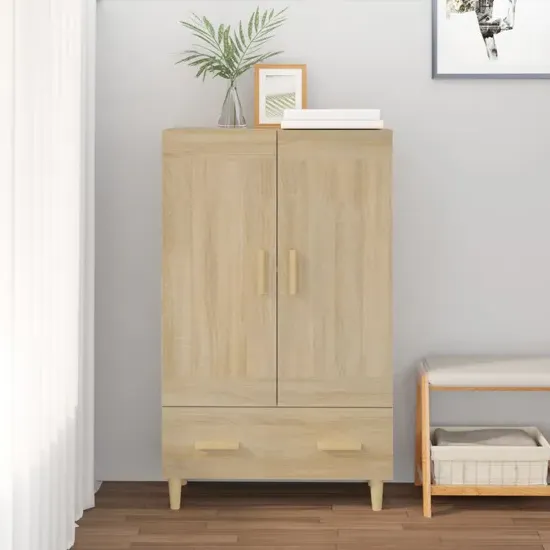 Aleta Highboard with 2 Doors 1 Drawer - Sonoma Oak, Engineered Wood product