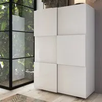 Aleta Shoe Storage Cabinet with 2 Doors - White