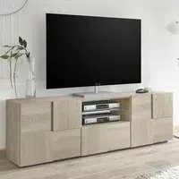 Aleta TV Stand with 2 Doors 1 Drawer - Sonoma Oak