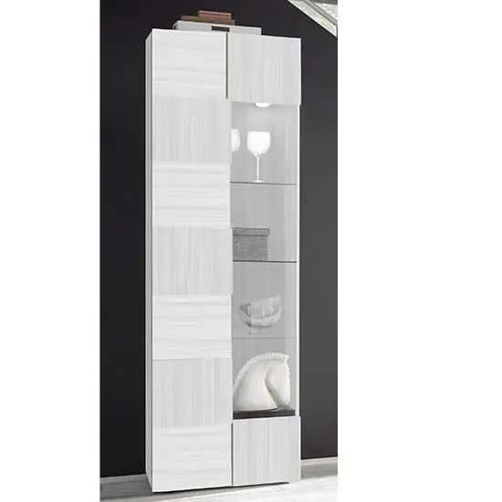 Aleta Wooden Display Cabinet with 1 Door - Eucalyptus Oak image