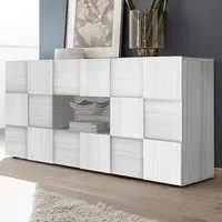 Aleta Wooden Sideboard with 2 Doors 2 Drawers - Eucalyptus Oak