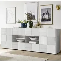 Aleta Wooden Sideboard with 2 Doors 4 Drawers - Eucalyptus Oak