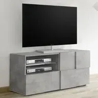 Aleta Wooden TV Stand with 1 Door 1 Drawer - Concrete