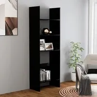 Alev 5-Shelf Bookcase - Black, Engineered Wood