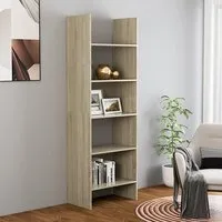 Alev 5-Shelf Bookcase - Sonoma Oak, Engineered Wood