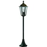 Alex 1 Light Outdoor Post Lamp - Black, Clear Glass