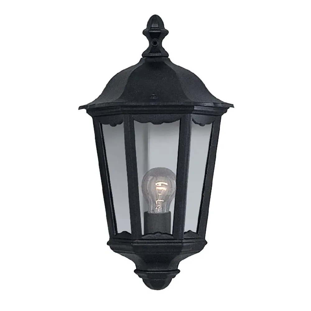 Alex Glass Shade Outdoor Wall Light - Black image