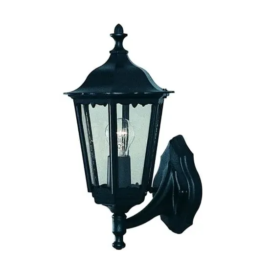 Alex Outdoor Wall Light - Black, Glass