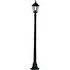 Alex Tall Outdoor Post Lamp - Black, Clear Glass
