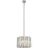 Alexandra 5 Light Pendant Light - Satin Silver, Aquatex Glass