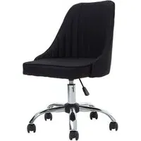 Alexei Fabric Office Chair with Chrome Base - Black