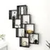 Alexey Cube Wall Shelf - Black, Engineered Wood