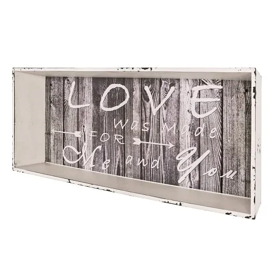 Alexia Wall Mounted Shelf - White Washed, MDF image