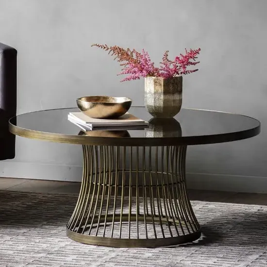 Alexxis Round Coffee Table - Bronze, Glass image