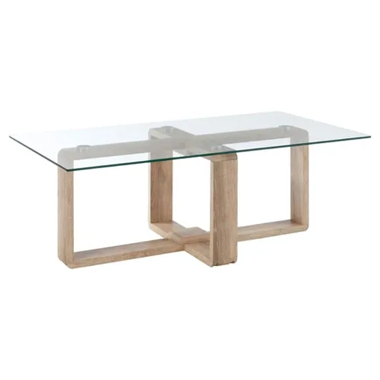 Alfratos Coffee Table - Clear, Natural Wood image