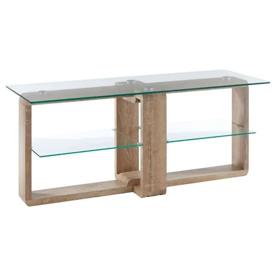 Alfratos TV Stand - Clear, Natural Wood