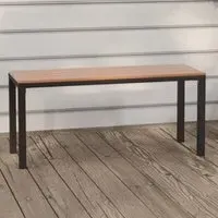 Alfresco 3-Seater Garden Bench - Brown, Steel & WPC alternate view