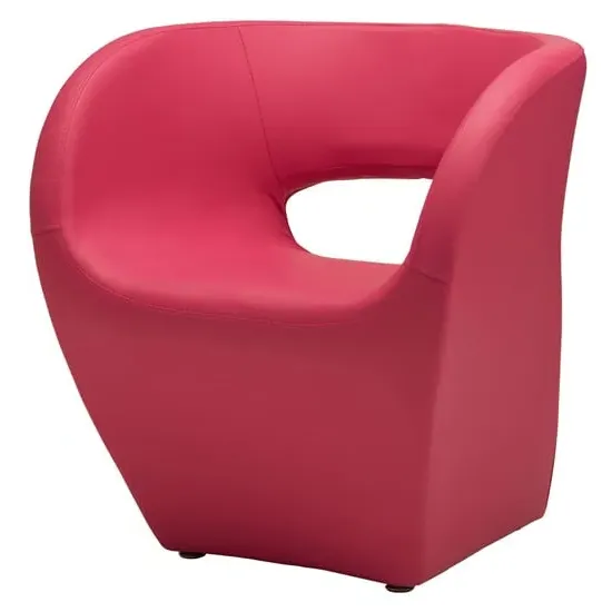Alfro Upholstered Bedroom Chair - Pink, Faux Leather image