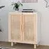 Alfy Sideboard with 2 Doors - White, Rattan
