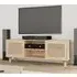 Alfy TV Stand with 2 Doors - Brown, Rattan
