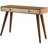 Algieba 2 Drawer Console Table - Natural, Acacia Wood