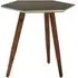 Algieba Hexagonal Side Table - Grey, Sheesham Wood