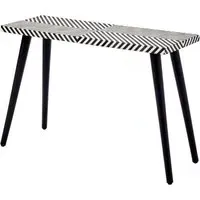 Algieba Sheesham Console Table with Wooden Legs - Black