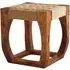 Algieba Square Wooden Stool with Jute Weaving - Natural