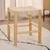 Algona Rattan Stool with Wooden Frame - Oak