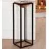 Algona Square Decorative Pillar - Brown, Black Metal